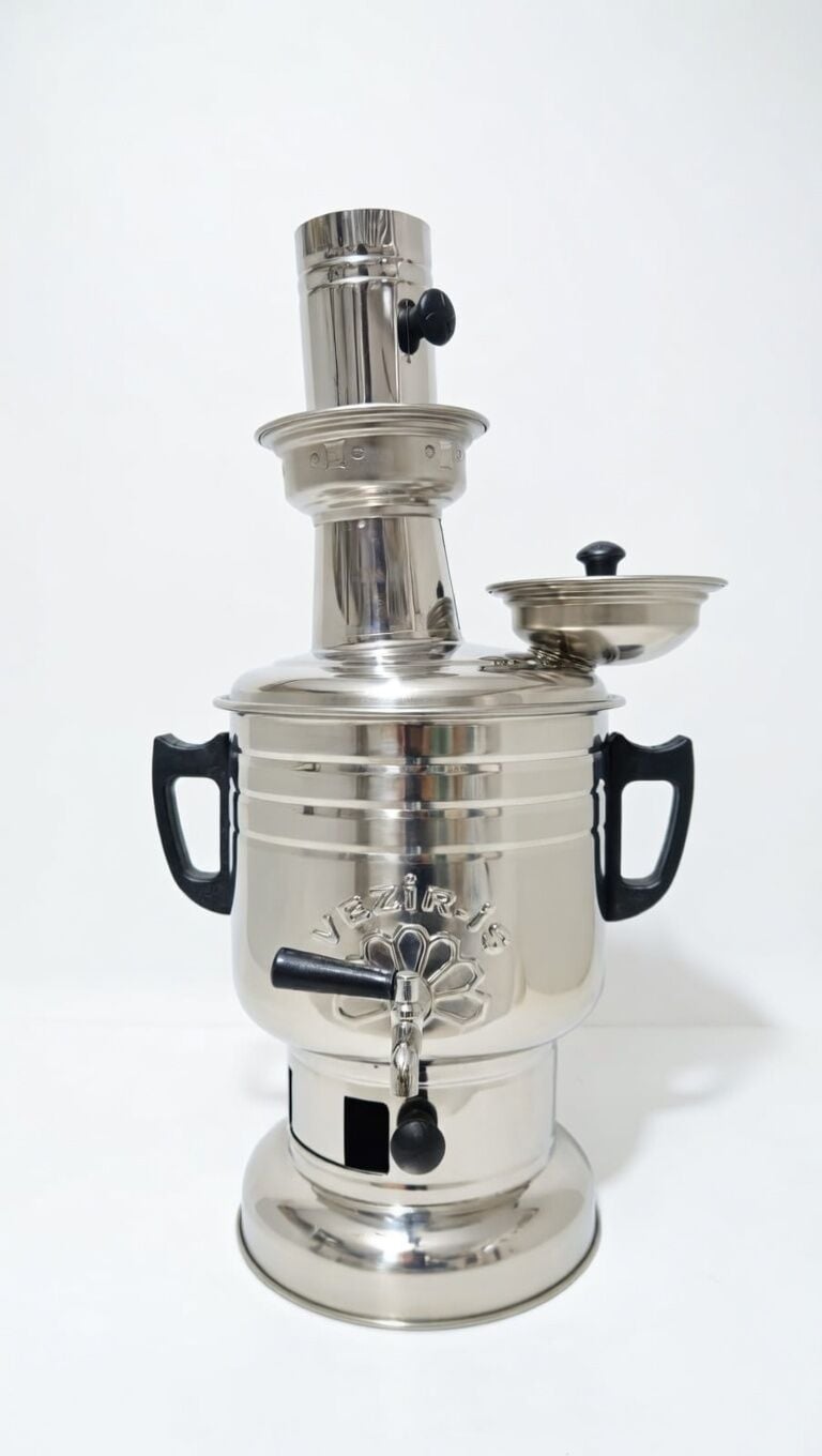 Veziriş Siyah Kulplu Kömürlü 5Lt Semaver